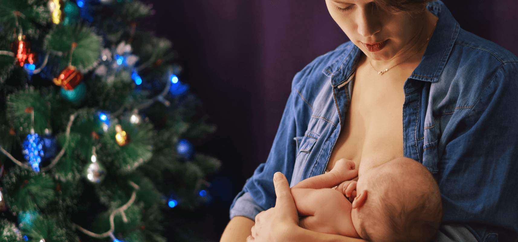 Mom breastfeeding baby